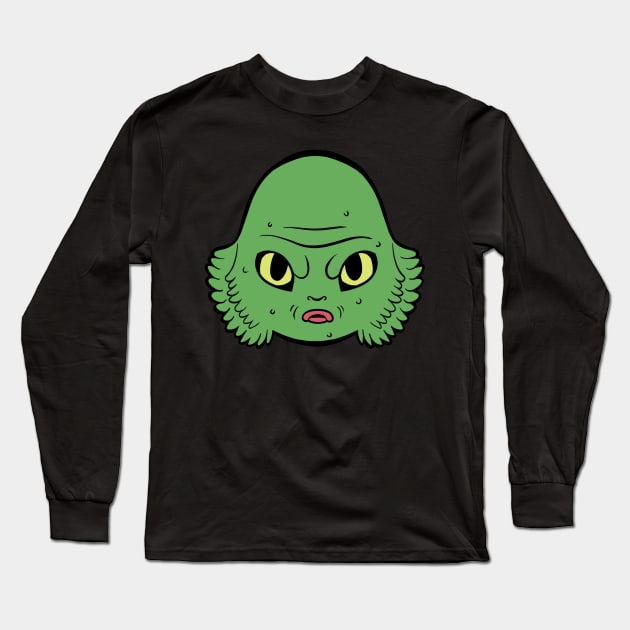 Lagoon monster Long Sleeve T-Shirt by LonelyBunny